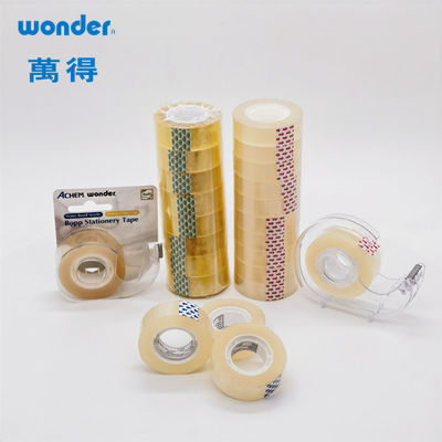 DIY Clear BOPP Papeleria Tape 18mm Largura Amarelo Individual Para Projetos