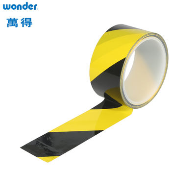 Wonder OPP Aviso fitas adesivas de PVC amarelo preto cor uso interior