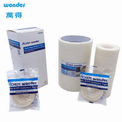 Banda transparente BOPP de papelão branca fosca 50 mm para rotulagem
