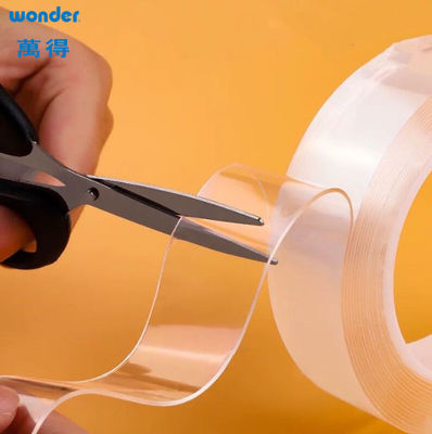 Adesivo forte Nano-tape reutilizável rolos à prova d' água pegajoso removido