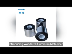 Faixa de embalagem BOPP tipo filme metalizado 0,055 mm Preservação de calor